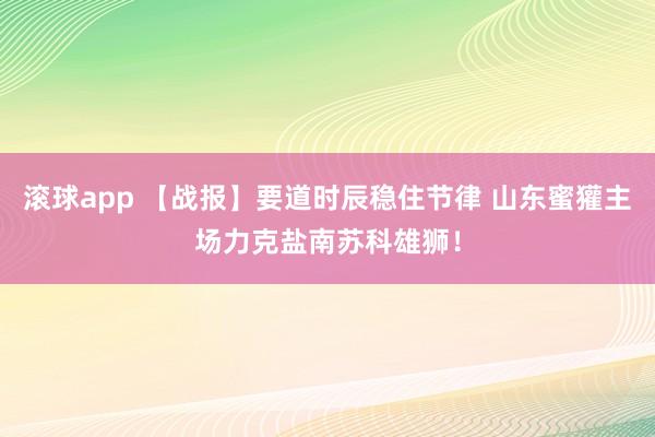 滚球app 【战报】要道时辰稳住节律 山东蜜獾主场力克盐南苏科雄狮！