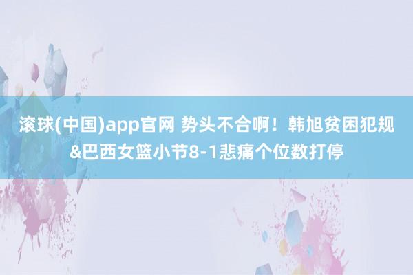 滚球(中国)app官网 势头不合啊！韩旭贫困犯规&巴西女篮小节8-1悲痛个位数打停
