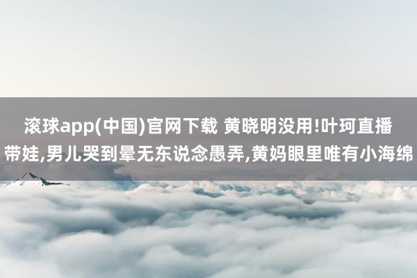 滚球app(中国)官网下载 黄晓明没用!叶珂直播带娃,男儿哭到晕无东说念愚弄,黄妈眼里唯有小海绵