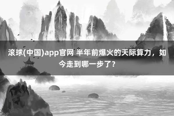 滚球(中国)app官网 半年前爆火的天际算力，如今走到哪一步了？