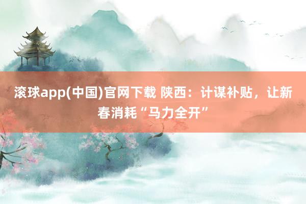 滚球app(中国)官网下载 陕西：计谋补贴，让新春消耗“马力全开”