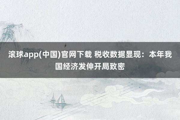 滚球app(中国)官网下载 税收数据显现：本年我国经济发伸开局致密