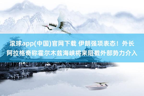 滚球app(中国)官网下载 伊朗强项表态！外长阿拉格奇称霍尔木兹海峡将来阻截外部势力介入