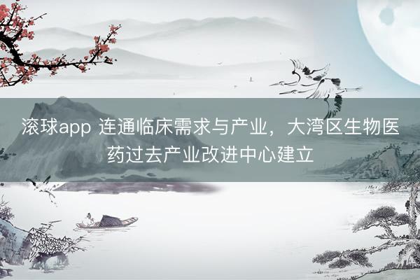 滚球app 连通临床需求与产业,大湾区生物医药过去产业改进中心建立