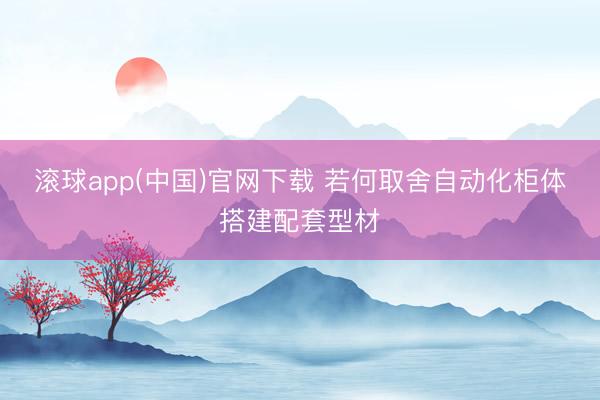 滚球app(中国)官网下载 若何取舍自动化柜体搭建配套型材