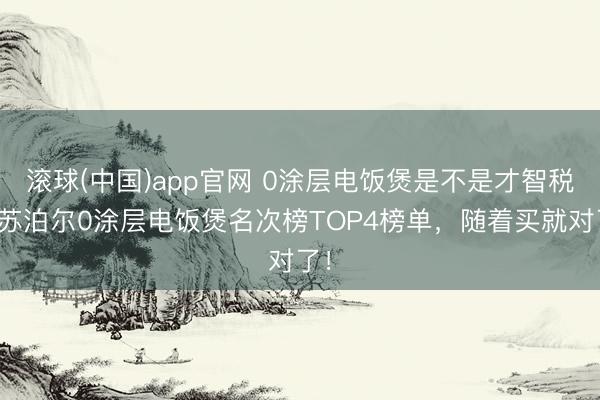 滚球(中国)app官网 0涂层电饭煲是不是才智税？苏泊尔0涂层电饭煲名次榜TOP4榜单，随着买就对了！