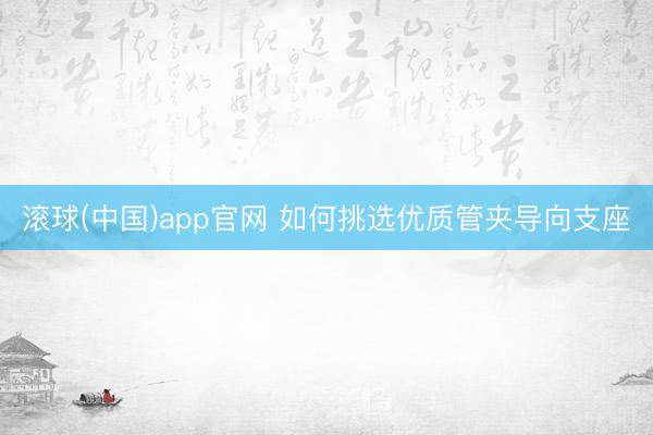 滚球(中国)app官网 如何挑选优质管夹导向支座