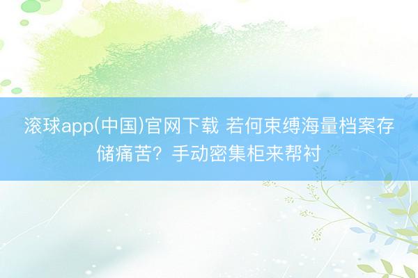 滚球app(中国)官网下载 若何束缚海量档案存储痛苦？手动密集柜来帮衬