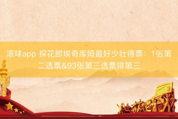 滚球app 探花郎埃奇库姆最好少壮得票:1张第二选票&93张第三选票排第三