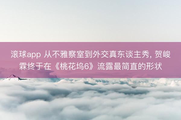 滚球app 从不雅察室到外交真东谈主秀， 贺峻霖终于在《桃花坞6》流露最简直的形状