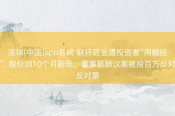 滚球(中国)app官网 联环药业遭投资者“用脚投票”: 股价