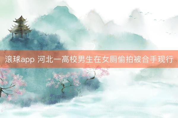 滚球app 河北一高校男生在女厕偷拍被合手现行