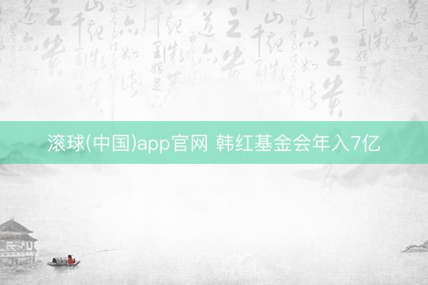 滚球(中国)app官网 韩红基金会年入7亿