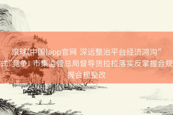 滚球(中国)app官网 深远整治平台经济鸿沟“内卷式”竞争! 市集监管总局督导货拉拉落实反掌握合规整改